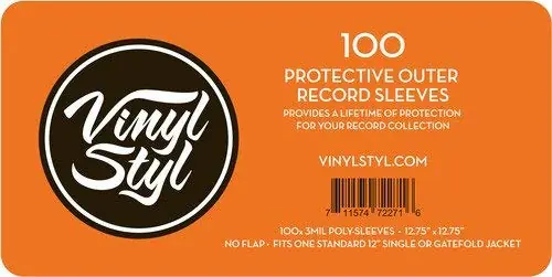 Vinyl Styl - 12.75" X 12.75" - 3 Mil Protective Outer Record Sleeve 100CT ((Turntable Accessories)) Super Sale