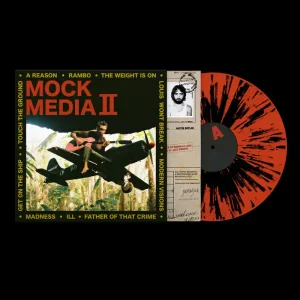 MOCK MEDIA - MOCK MEDIA II: Red On Black Splatter Vinyl LP + Poster DINKED EDITION EXCLUSIVE 263 Weekend Sale